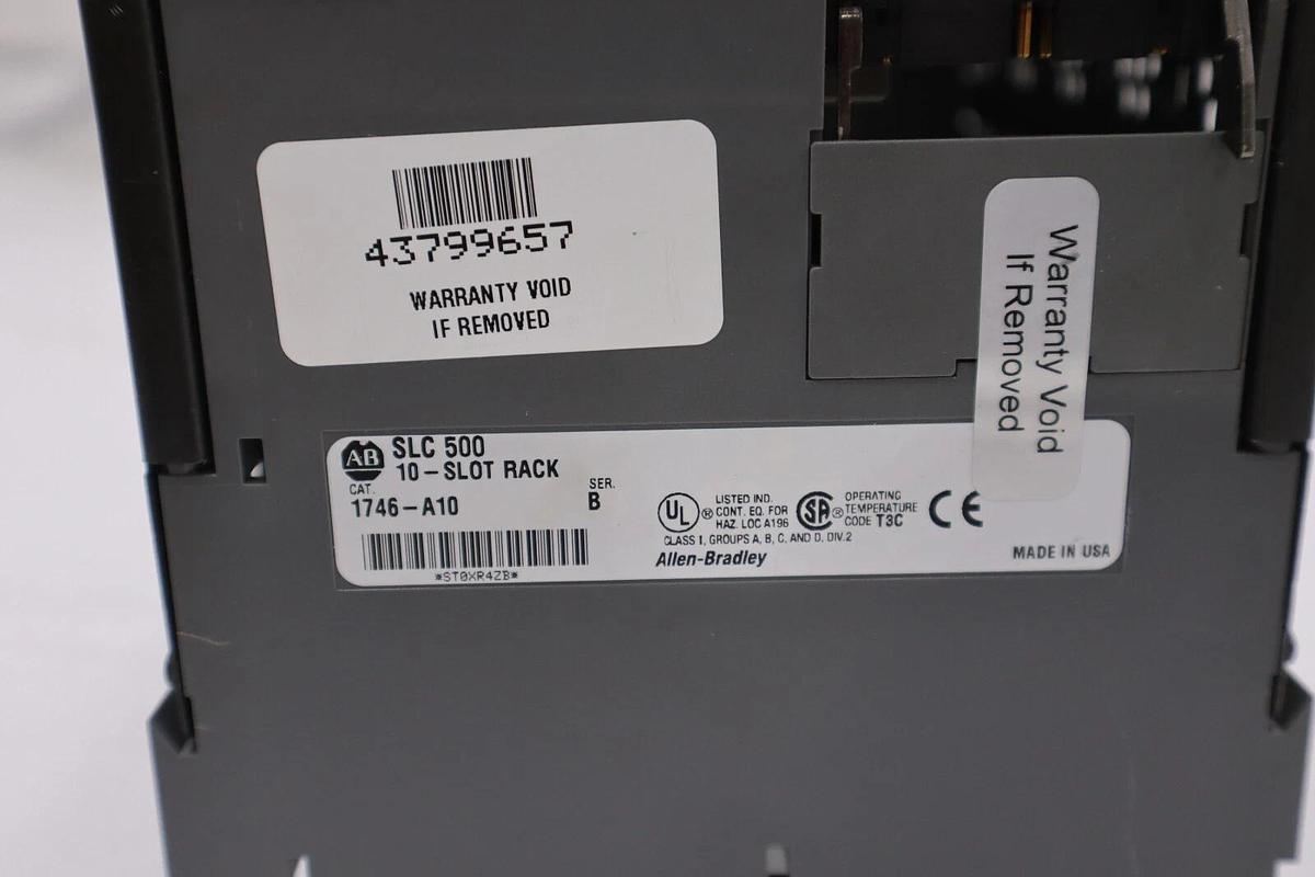 Used Allen Bradley 1746-A10 /B SLC 500 10-Slot Chassis STOCK H317