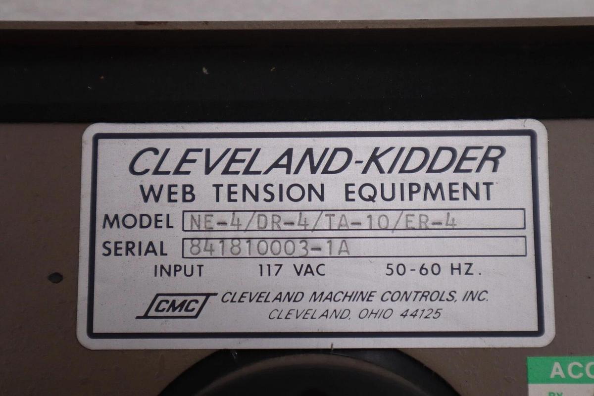 Used Cleveland-Kidder Web Tension Indicator Equipment NE-4/DR-4/TA-10/ER-4 #4111