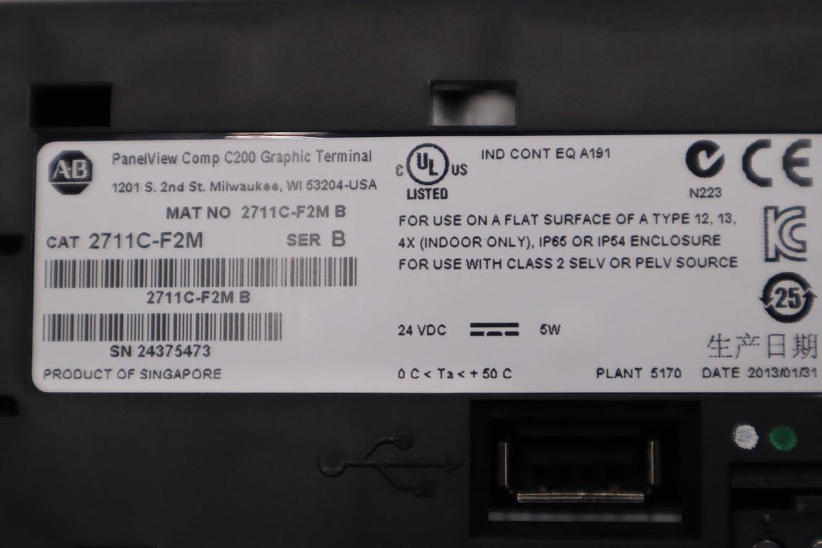 NEW IN BOX Allen Bradley 2711C-F2M PanelView C200 HMI Operator Interface #3484A