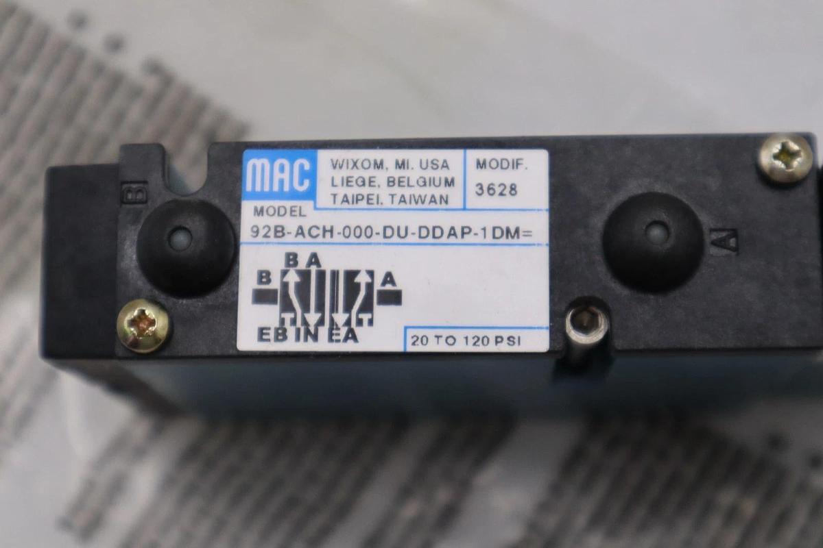 Used NEW MAC 92B-ACH-000-DU-DDAP-1DM 24VDC 120PSI STOCK H802A