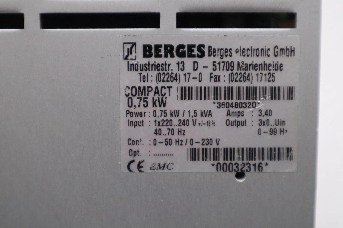 Used BERGES Inverter DRIVE D-51709 STOCK K-674-C