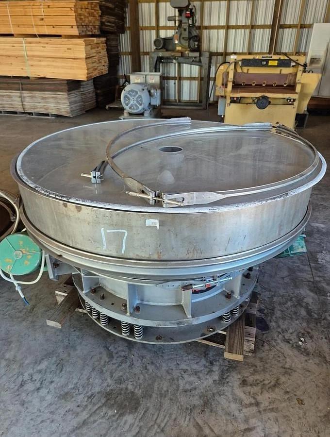 Used KASON 60" DIAMETER STAINLESS STEEL VIBRATING SCREEN SINGLE DECK VIBROSCREEN