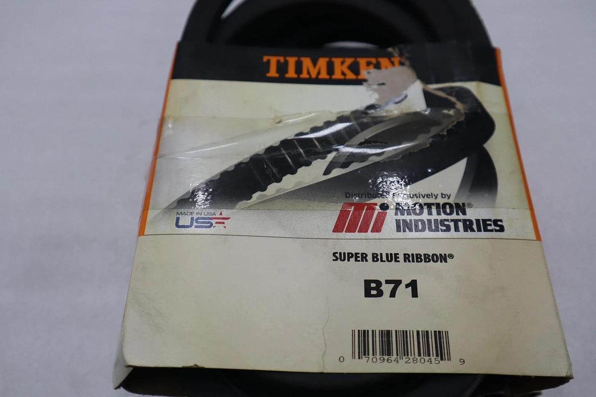 LOT OF THREE Timken B71 Super Blue Ribbon V-Belt, 74.3" Outside Length STK 2011