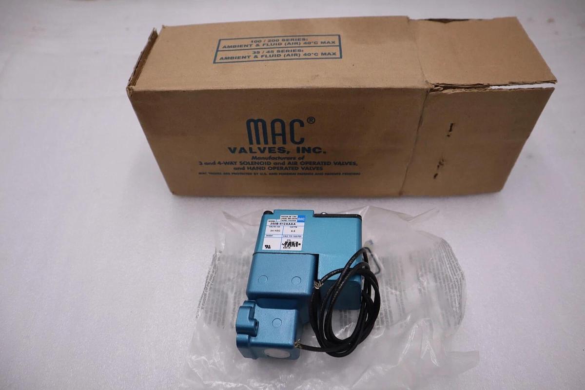 NEW MAC 250B-612AAAA SOLENOID VALVE 24VDC 25-150PSI 8.5WATT STOCK H295A