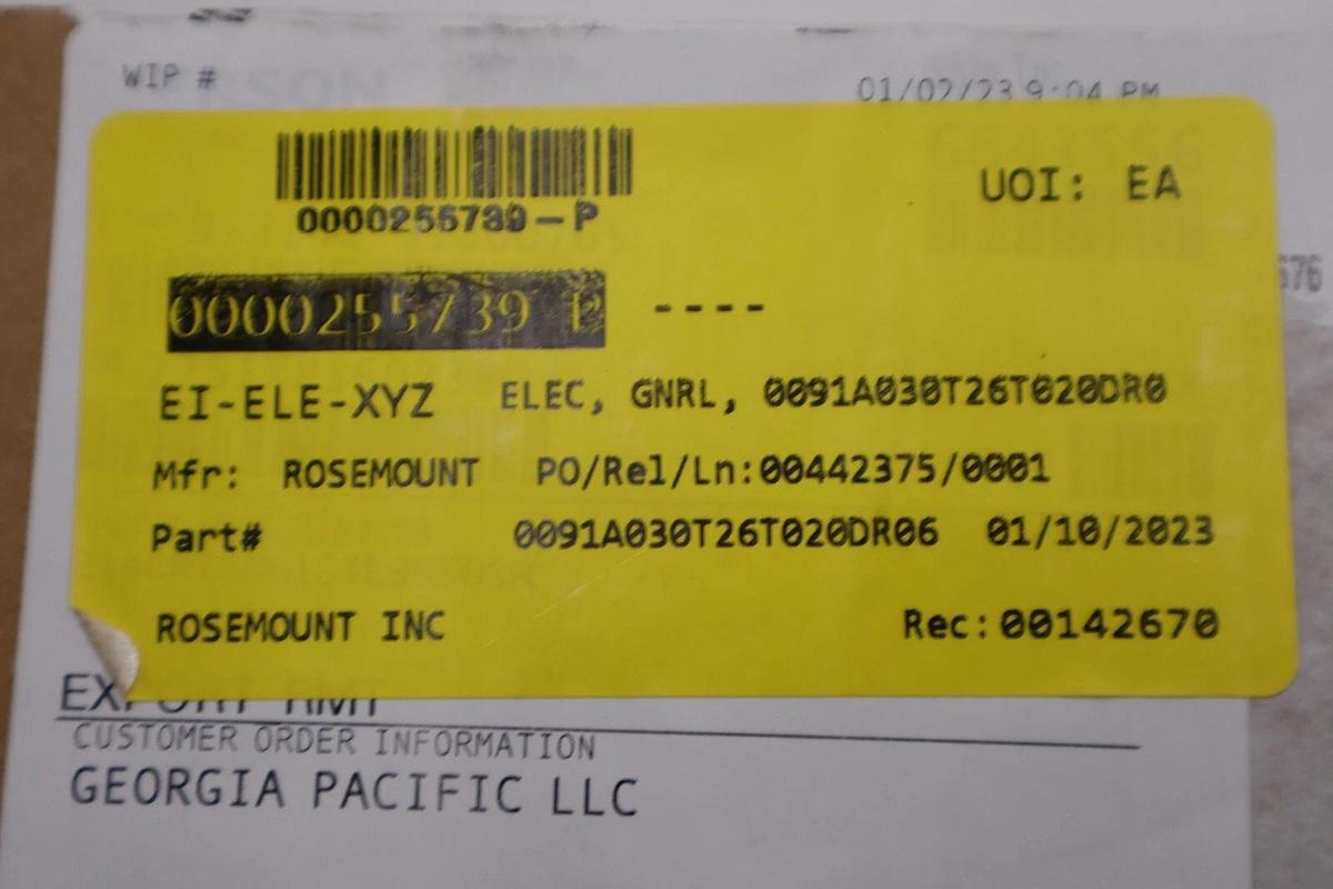 Used NEW Emerson Rosemount R-214C*51800765/ 0091A030T26T020DR06 STOCK G76