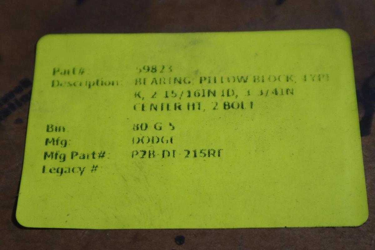 Dodge 023392 P2B-DI-215RE 2-15/16" Pillow Block Roller Bearing NEW STOCK CC35