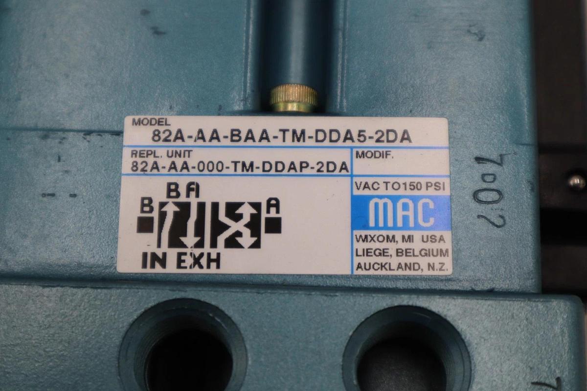 Used NEW MAC VALVES 82A-AA-BAA-TM-DDA5-2DA SOLENOID VALVE 82 SERIES 4-WAY STK H1465