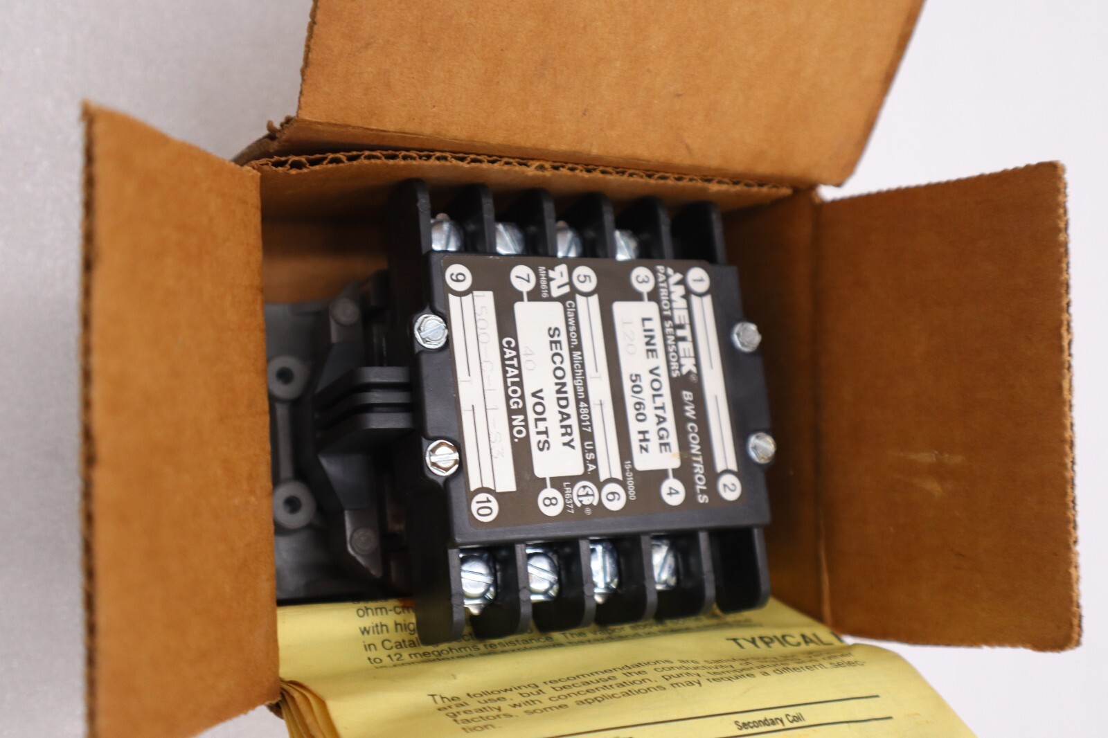 NEW AMETEK 1500 CL1S3OCX/ C-L1-S3-OC-X CONTROL RELAY INDUCTION TYPE 2 #H487A