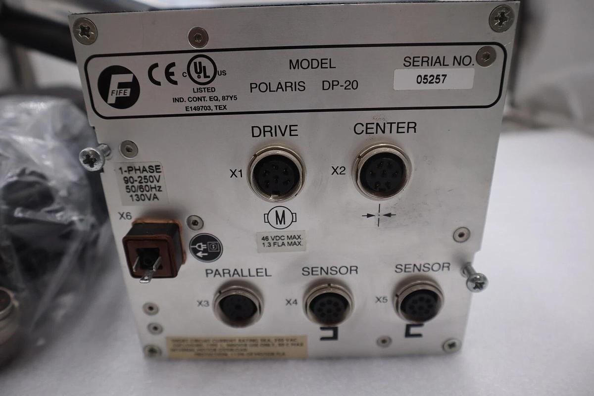 Used Fife SYMAT25B Offset Pivot Guide Web Roller W/ Polaris DP-20 and SE-31 Eye