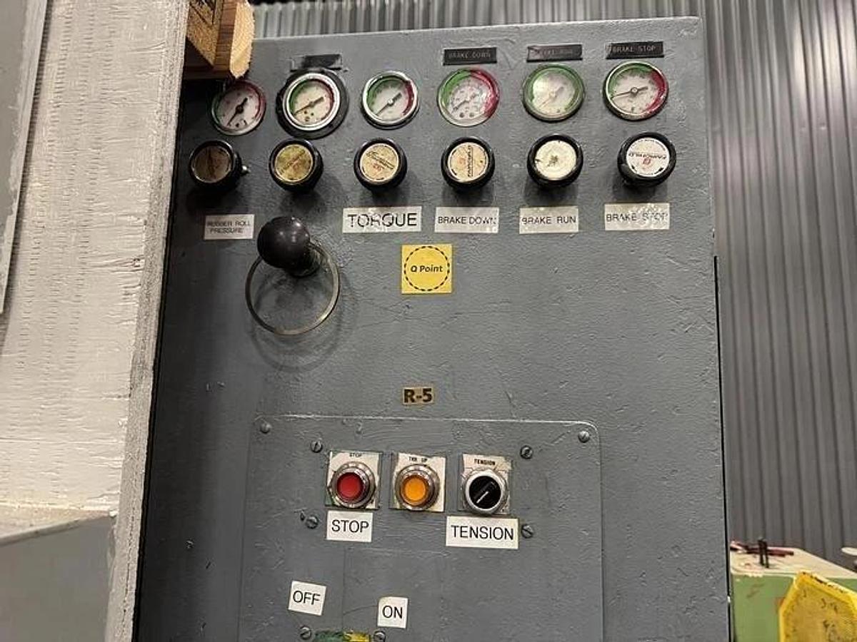 Used 72" DUSENBERY 613 COUNTER ROLL SLITTER REWINDER