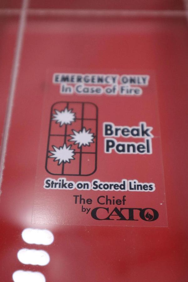 Used CATO 105-20 RRC RED PLASTIC FIRE EXTINGUISHER CABINET 20 LB - BRAND NEW - 3133CC