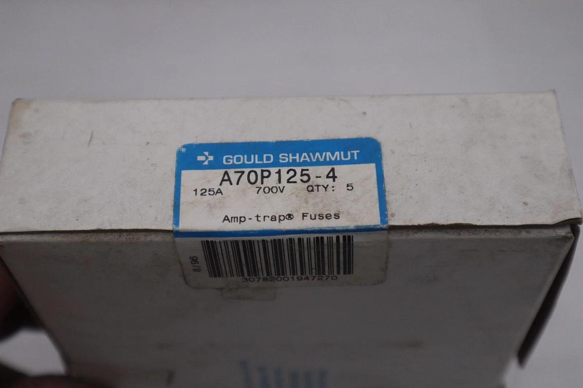Used BOX OF 5 - Amp Trap Ferraz Shawmut A70P125-4 Semiconductor Fuse - STOCK GF344A