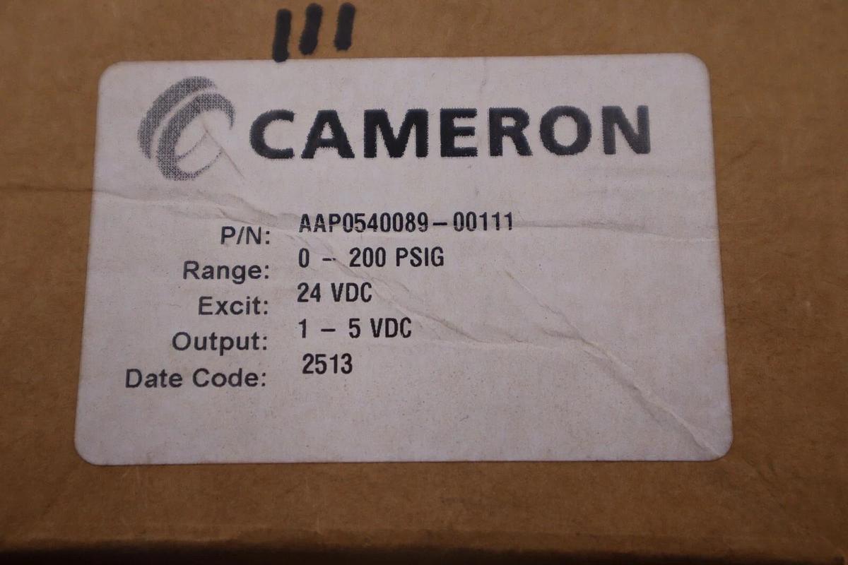 Used NEW CAMERON AAP0540089-00111 PRESSURE TRANSMITTER AAP054008900111 #H84A