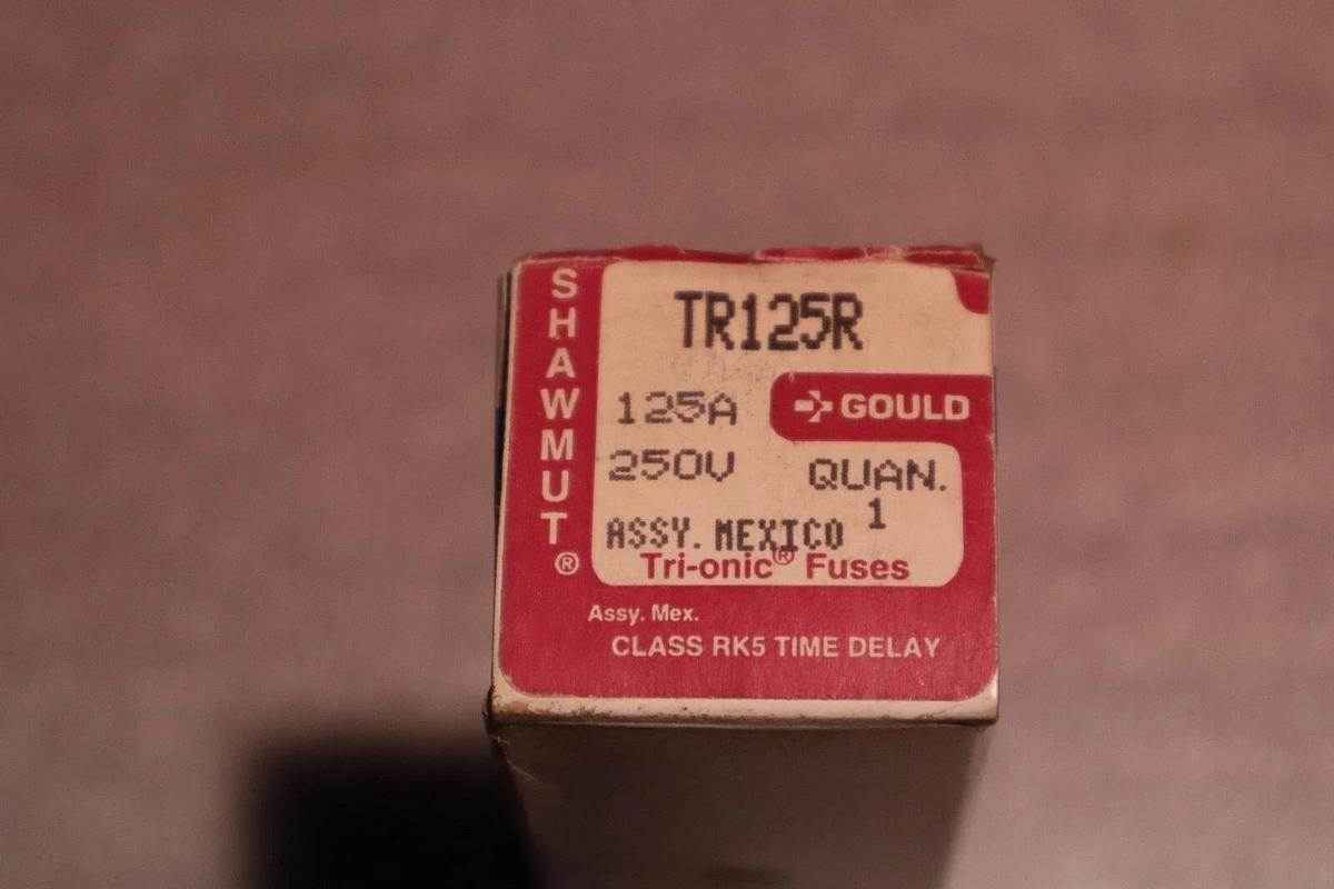 NEW GOULD SHAWMUT TR125R AMP 600V RK5 TIME DELAY FUSE STOCK 5801