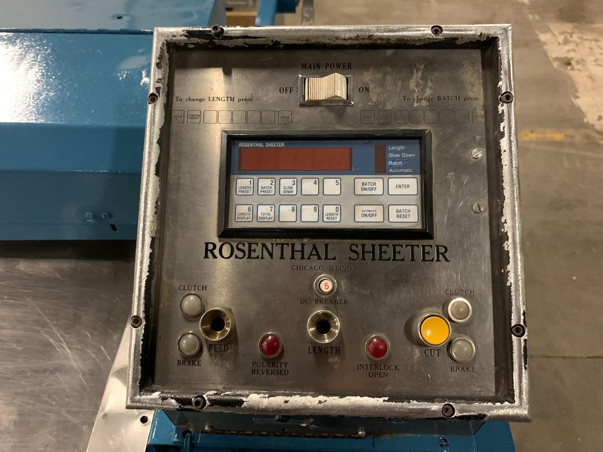 Used 84" ROSENTHAL SINGLE KNIFE GUILLOTINE SHEETER MODEL WA-S-7-HUB7TEVVAA