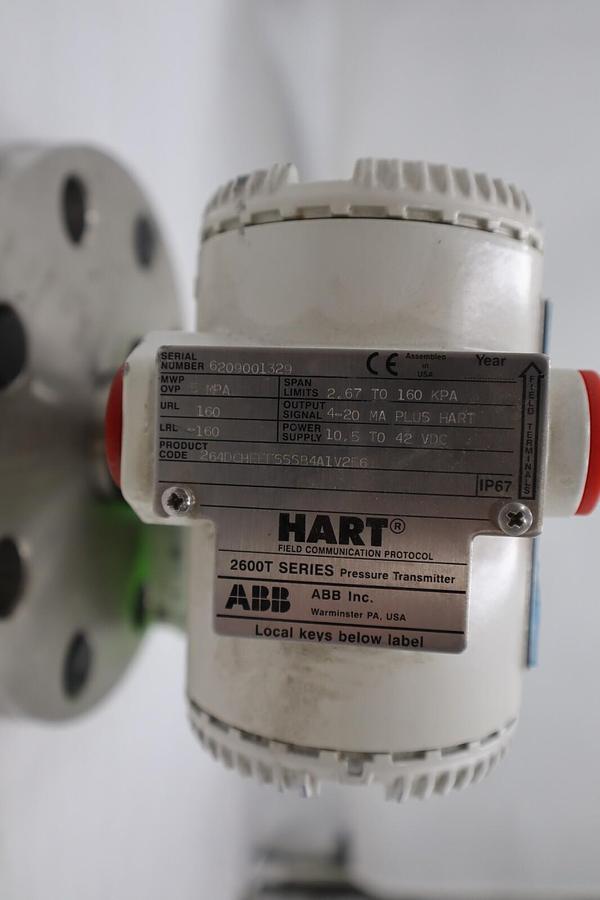 HART PRESSURE 264DCHEEFSSSB4A1V2E6 W/ WA07 0858 SBF TRANSMITTER STOCK 5889