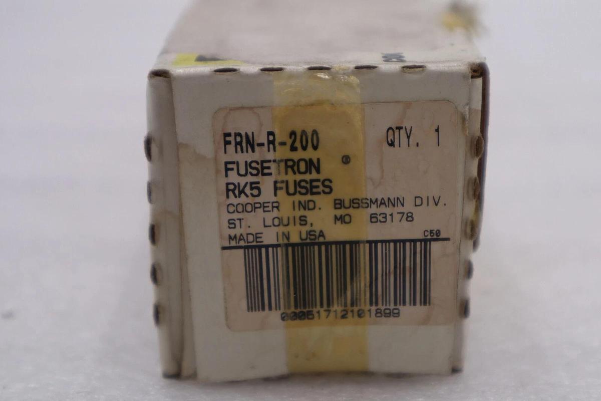 FRN-R-200 200 Amp Fusetron Dual Element Fuse Class NEW OPEN BOX STOCK K-2800