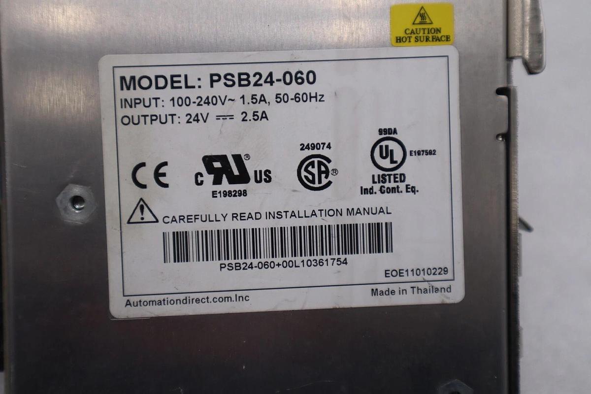 Used Rhino Automation Direct PSB24-060 Switching Power Supply STOCK K-668-C