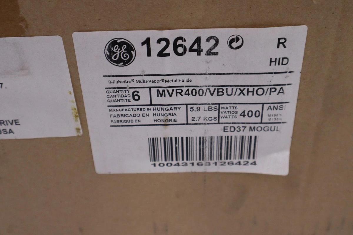 NEW OPEN BOX General Electric MVR400/VBU/XHO/PA Light Bulb 400W CASE OF 6 --H293 707137532618