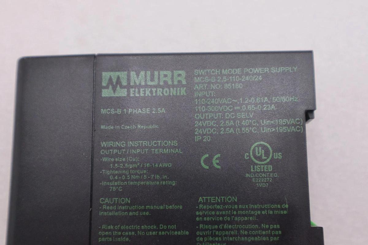 MURR ELEKTRONIK MCS-B-2.5-110-240/24 / MCSB2511024024 NEW STOCK K-1618A