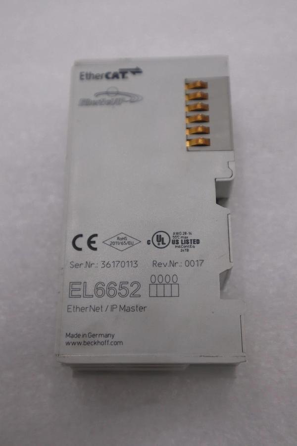 NEW OPEN BOX Beckhoff EL6652 Ethernet/IP Master Module STK H1229A