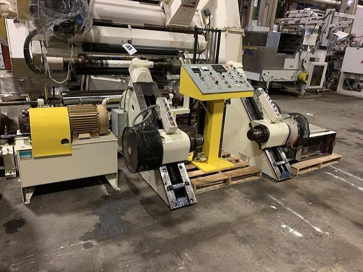 Used 64" (1.60M) ARROW MDL 2000T SLITTER REWINDER 96" OD REWIND SHEAR CUT
