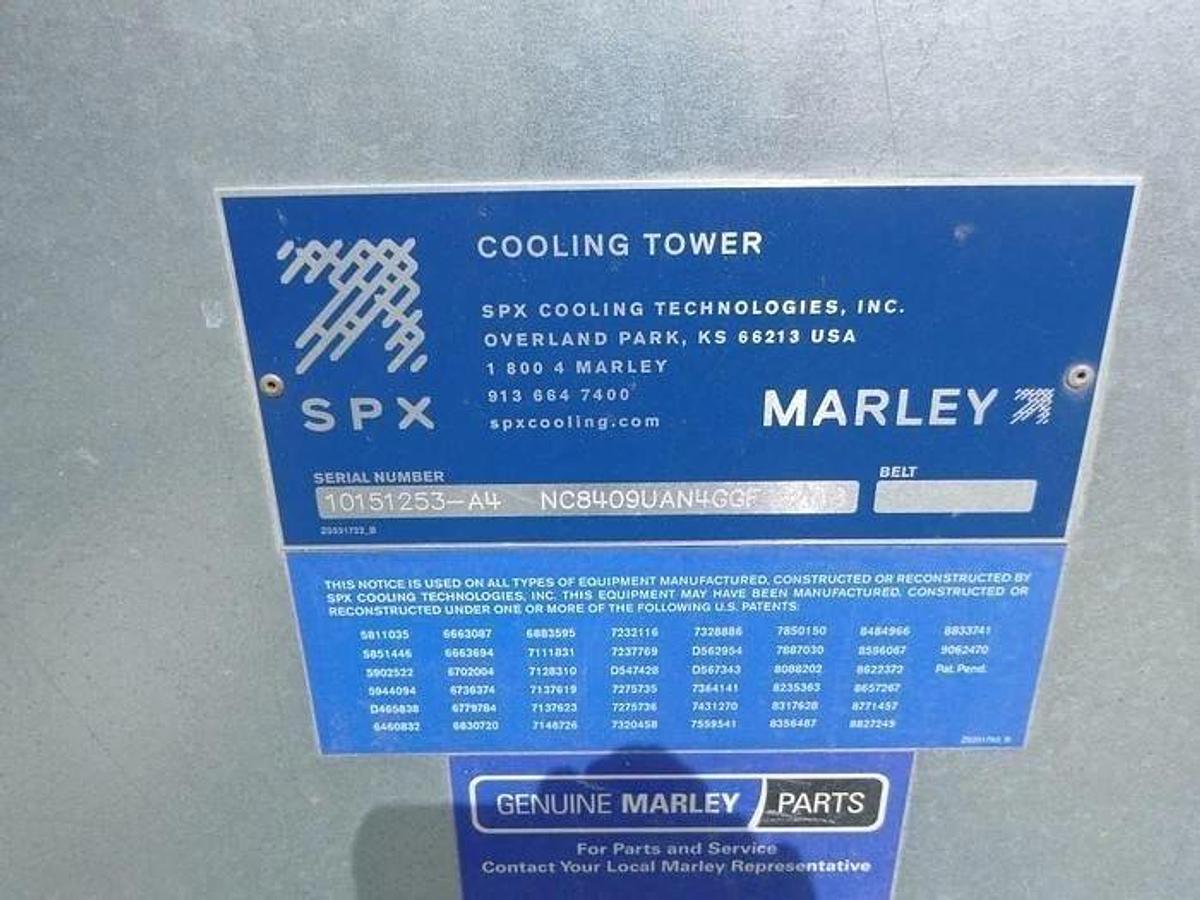 Used 790 TON (3 AVAILABLE CELLS) SPX MARLEY MODEL NC8409U COOLING TOWER MFG. 2018