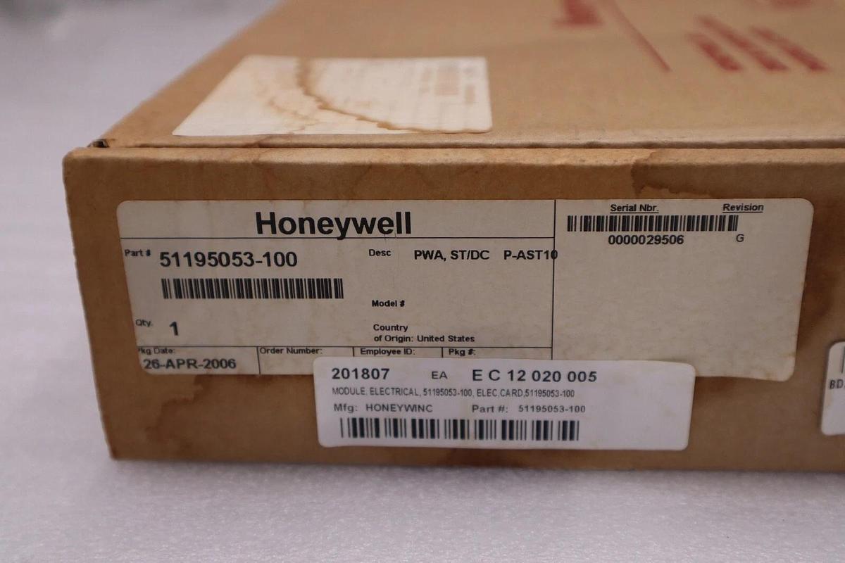 NEW HONEYWELL MEASUREX 51195053-100 REV. G (ST/DC) STOCK G311