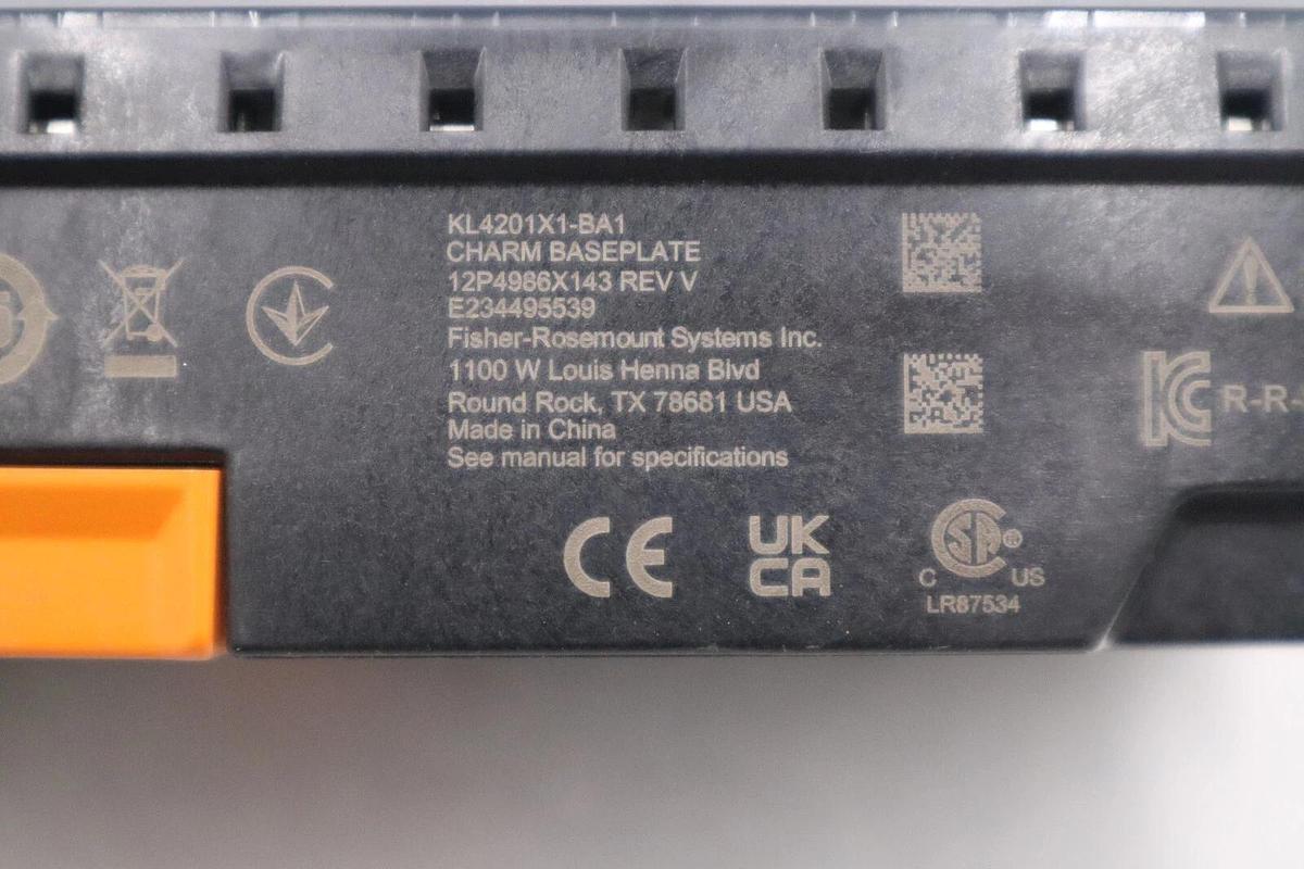 Used Emerson DeltaV KL4201X1-BA1 CHARM BASEPLATE USED UNIT STOCK 2913A