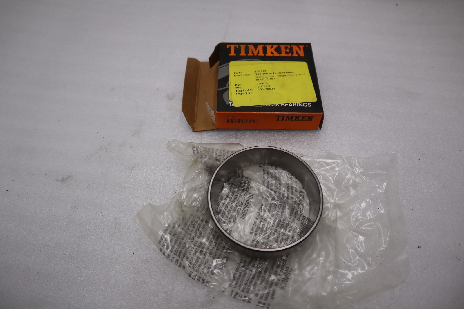 Used NEW OPEN BOX TIMKEN 363 TAPERED ROLLER BEARING CUP STK K2987CC