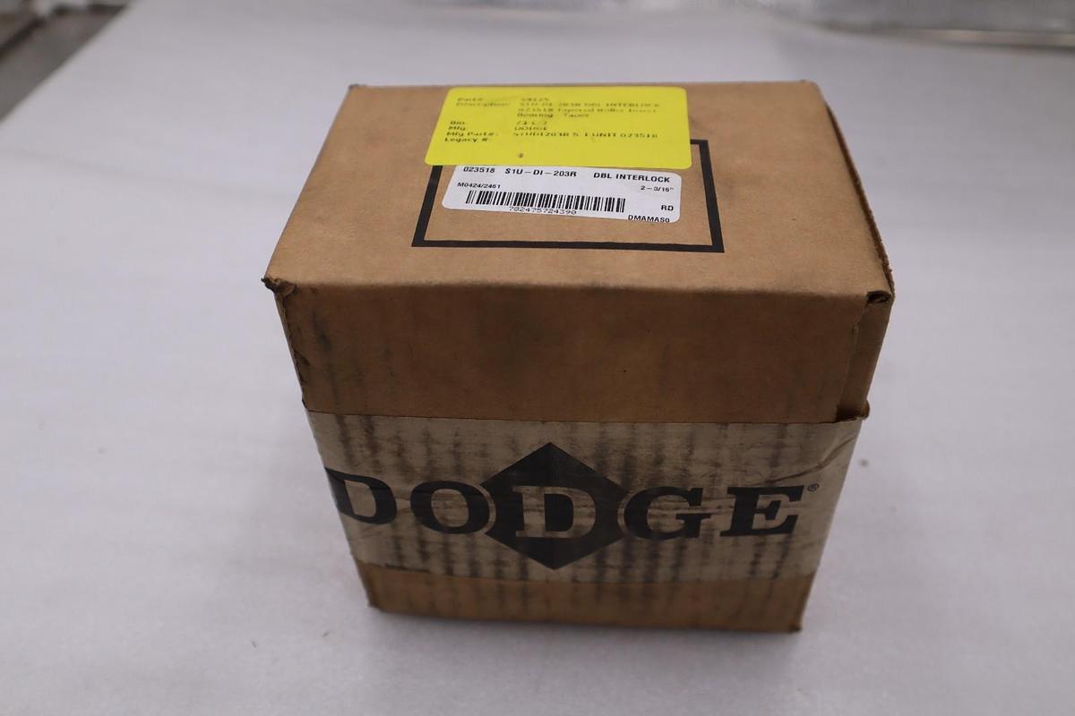 NEW DODGE 023518 S1U-DI-203R DBL INTERLOCK TAPERED ROLLER BEARING STOCK 3109CC