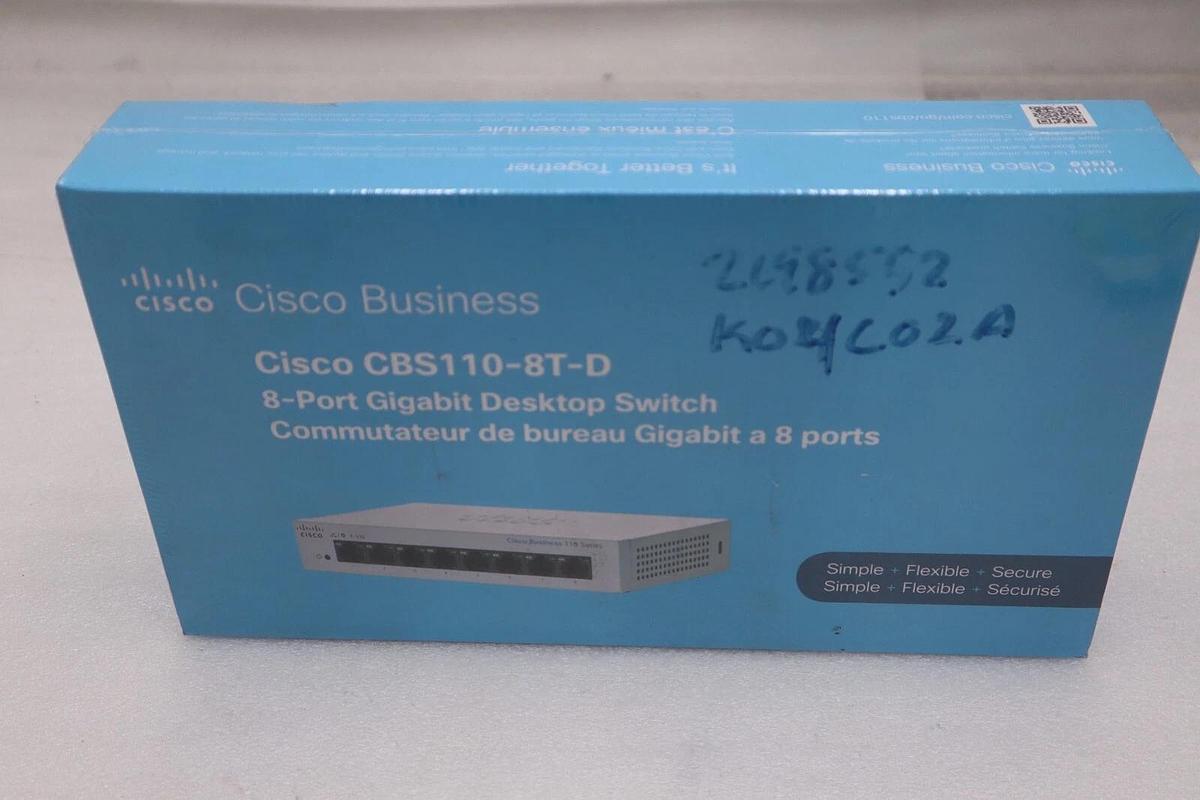 NEW Cisco 110 CBS110-8T-D Ethernet Switch 8 Ports - 2 Layer Supported STK H168A