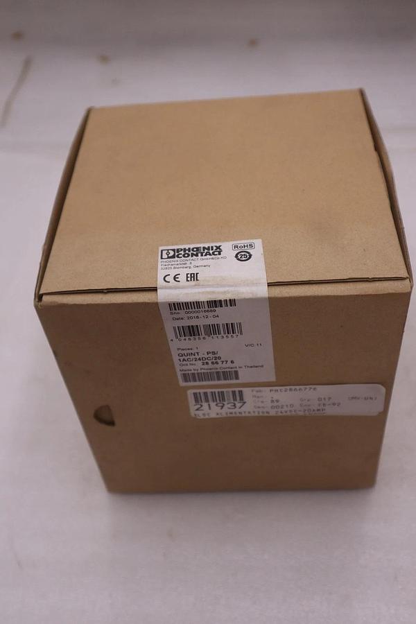 Used 24V DIN Rail Power Supply - Phoenix Contact 2866776 - QUINT - PS/1AC/24DC/20 NEW