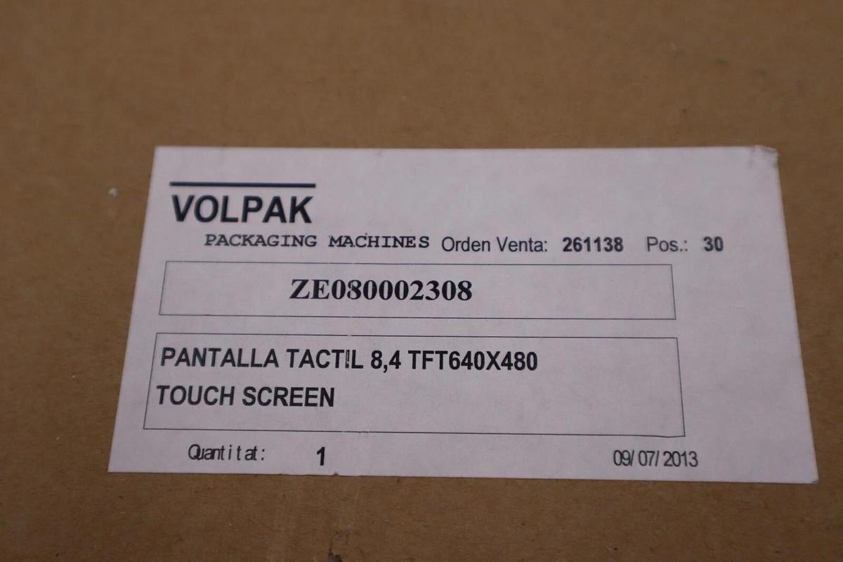 Used VOLPAK PACKAGING MACHINES ZE080002308 PANTALLA TACTIL TOUCH SCREEN NEW IN BOX