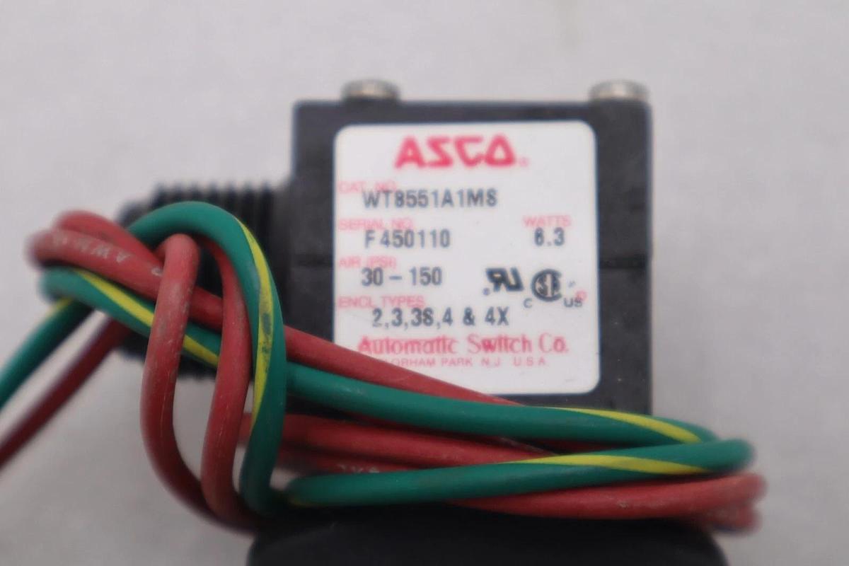 Used ASCO WT8551A1MS SOLENOID VALVE  STOCK L-445-C