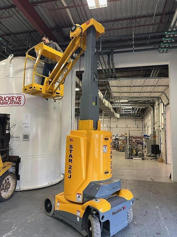 Used HAULOTTE GROUP VERTICAL MAST AERIAL LIFT MODEL MODEL STAR 26J LESS THAN 100 HOUR