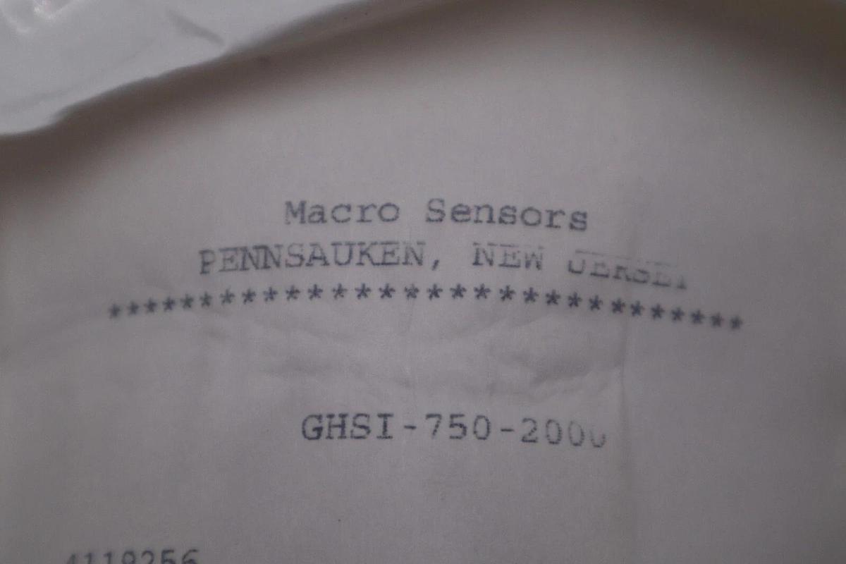 NEW TE CONNECTIVITY MACRO SENSOR GHSD-750-2000 / GHSD7502000 STOCK G844