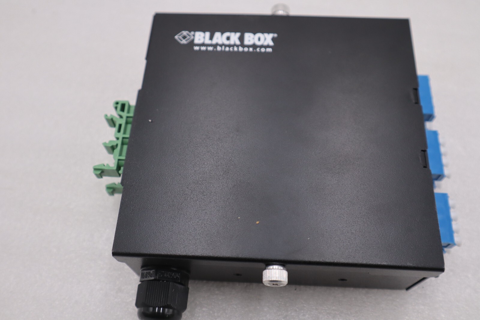 Used Black Box JPM398A JPM39 Series DIN Rail Mini Fiber Enclosure STOCK K-1117-A
