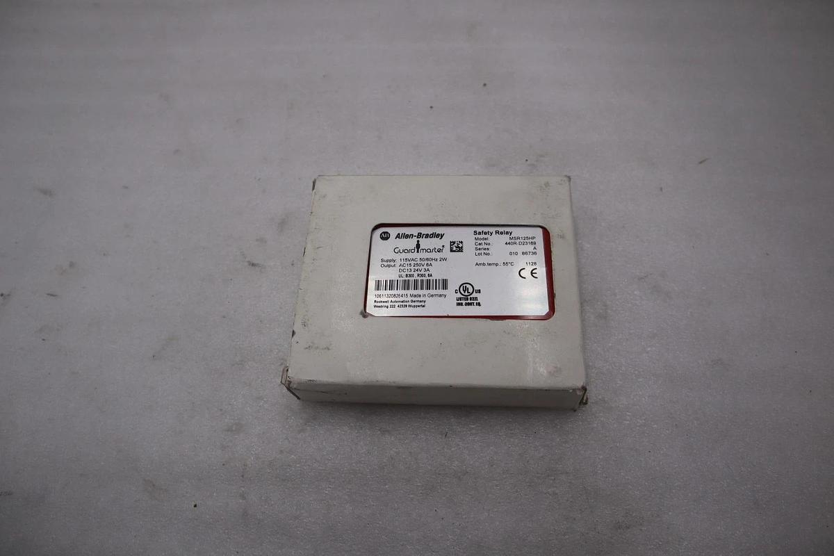 Used NEW ALLEN-BRADLEY 440R-D23169 MSR125HP SAFETY RELAY 115VAC STOCK 6078