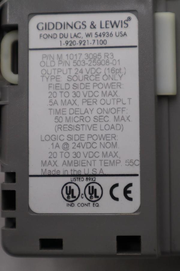 Used GIDDINGS & LEWIS DANAHER MOTION M.1017.3095 R3 / M10173095 R3 MODULE #6005