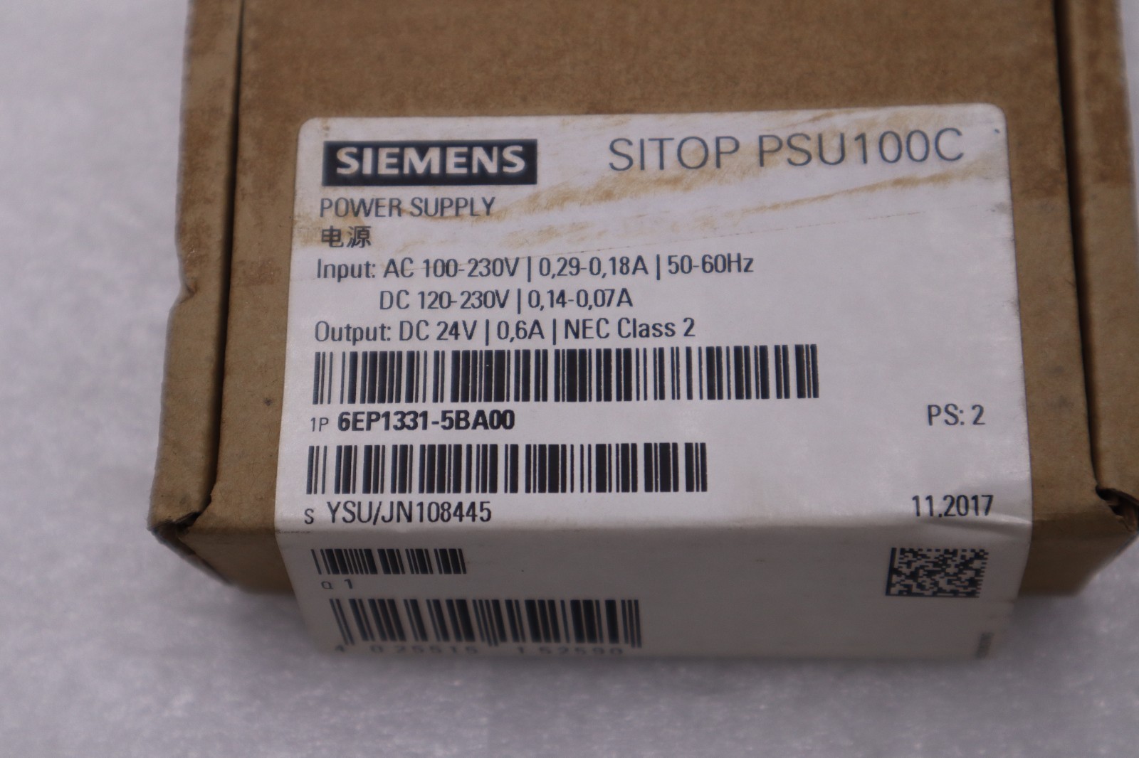 Used NEW OPEN BOX SIEMENS 6EP1331-5BA00 Power Supply STOCK H1373A