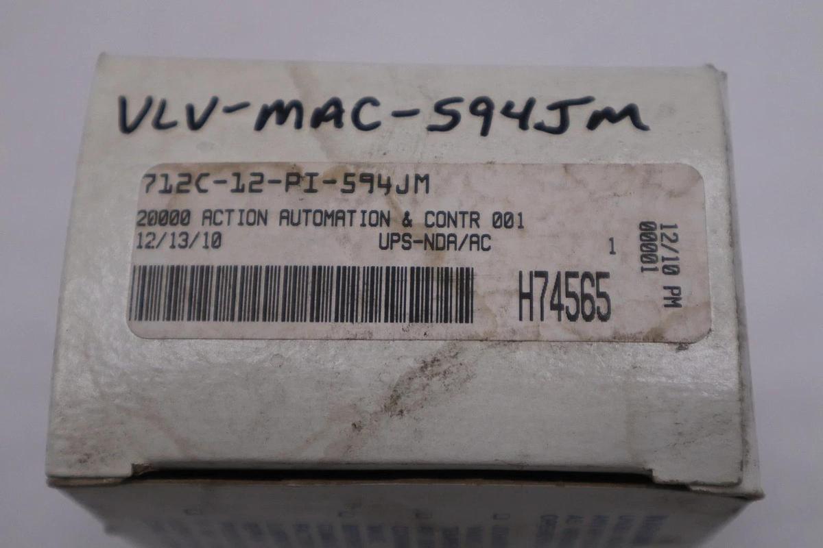 Used MAC 712C-12-PI-594JM SOLENOID VALVE - STOCK GF269A