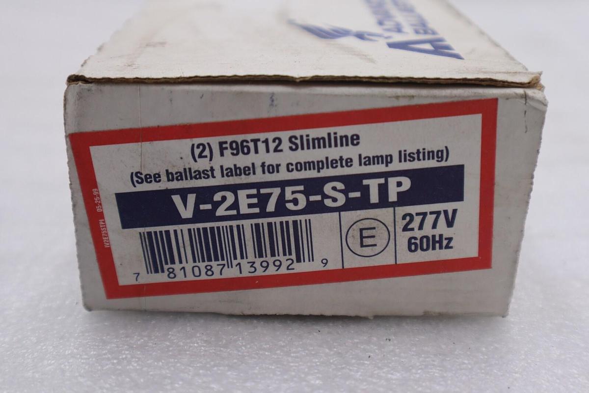 Used NEW OPEN BOX Advance V-2E75-S-2-TP 277V Mark III Energy Saver 2 Ballast STK 4538