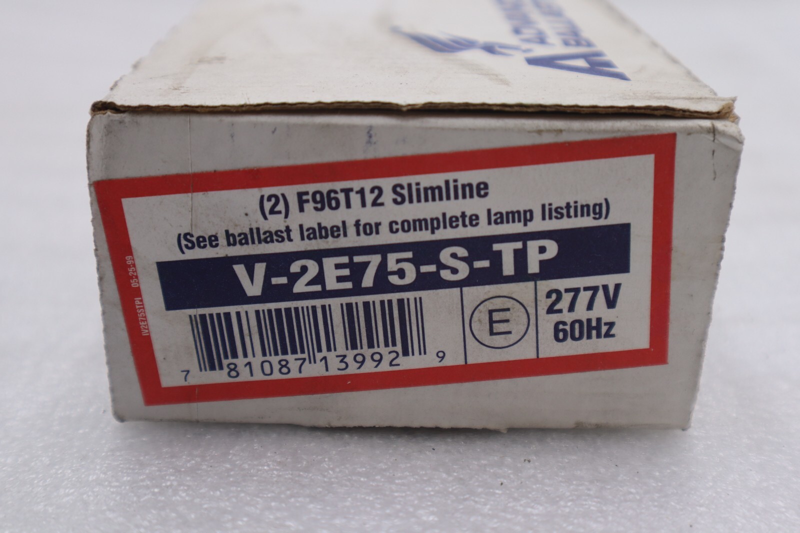Used NEW OPEN BOX Advance V-2E75-S-2-TP 277V Mark III Energy Saver 2 Ballast STK 4538