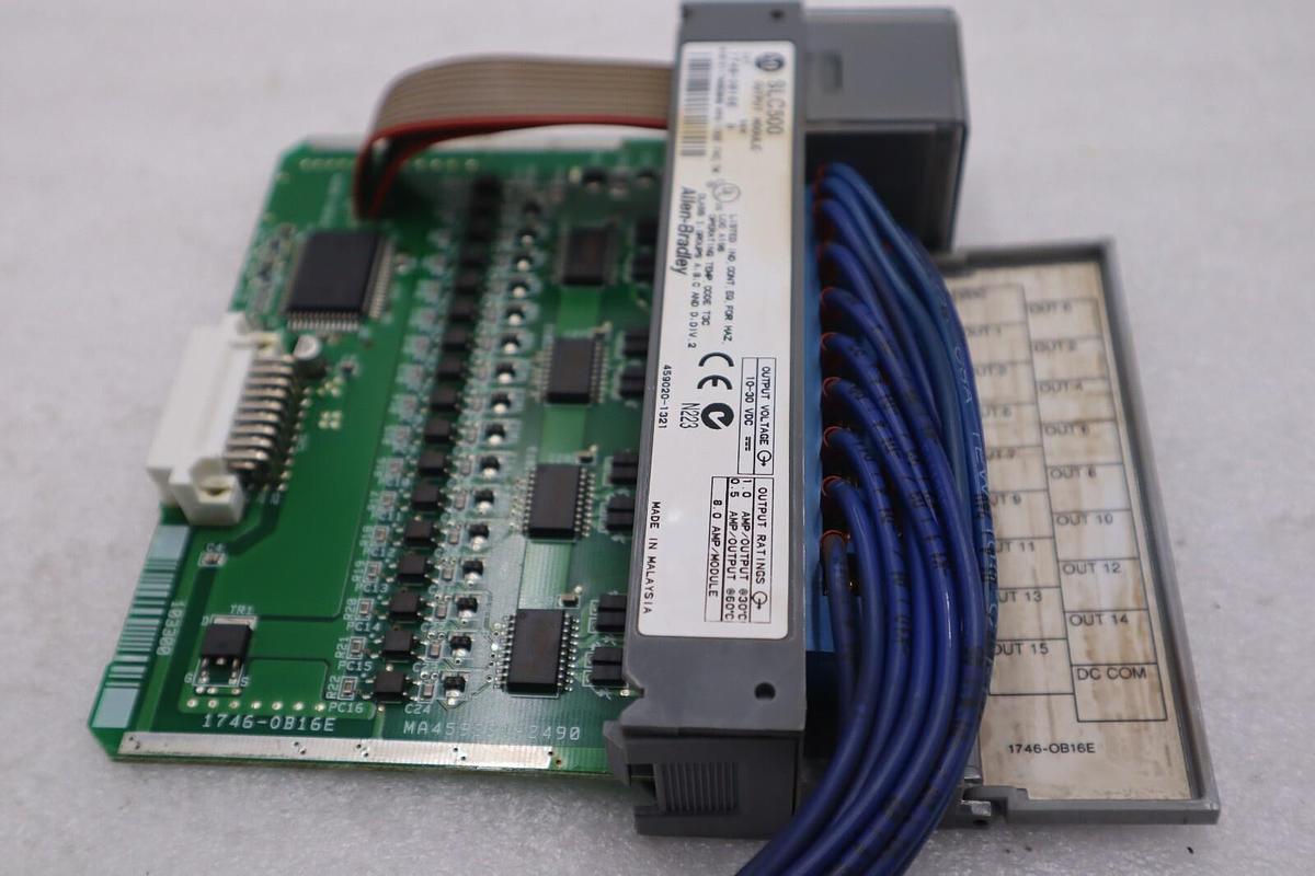Used ALLEN BRADLEY SLC 500 AB 1746-OB16E/B OUTPUT MODULE STOCK B-1303