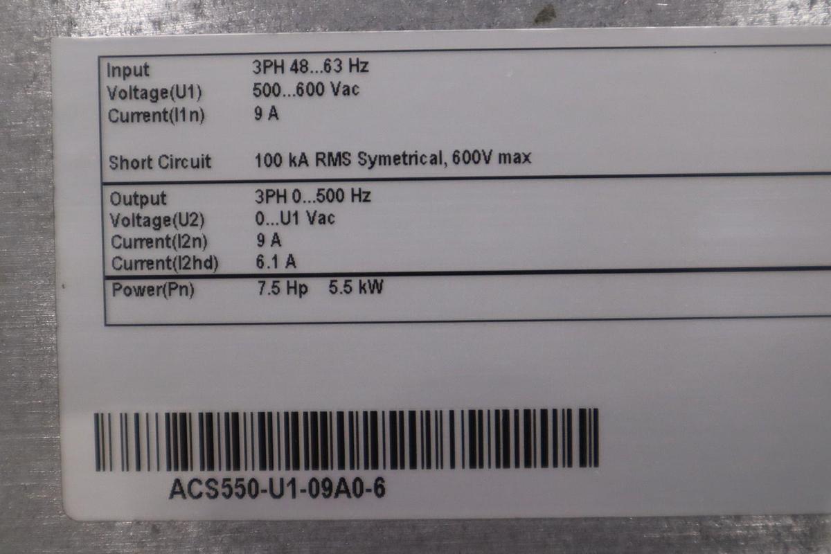 ASEA BROWN BOVERI ACS550-U1-09A0-6 / ACS550U109A06 - STOCK GF361