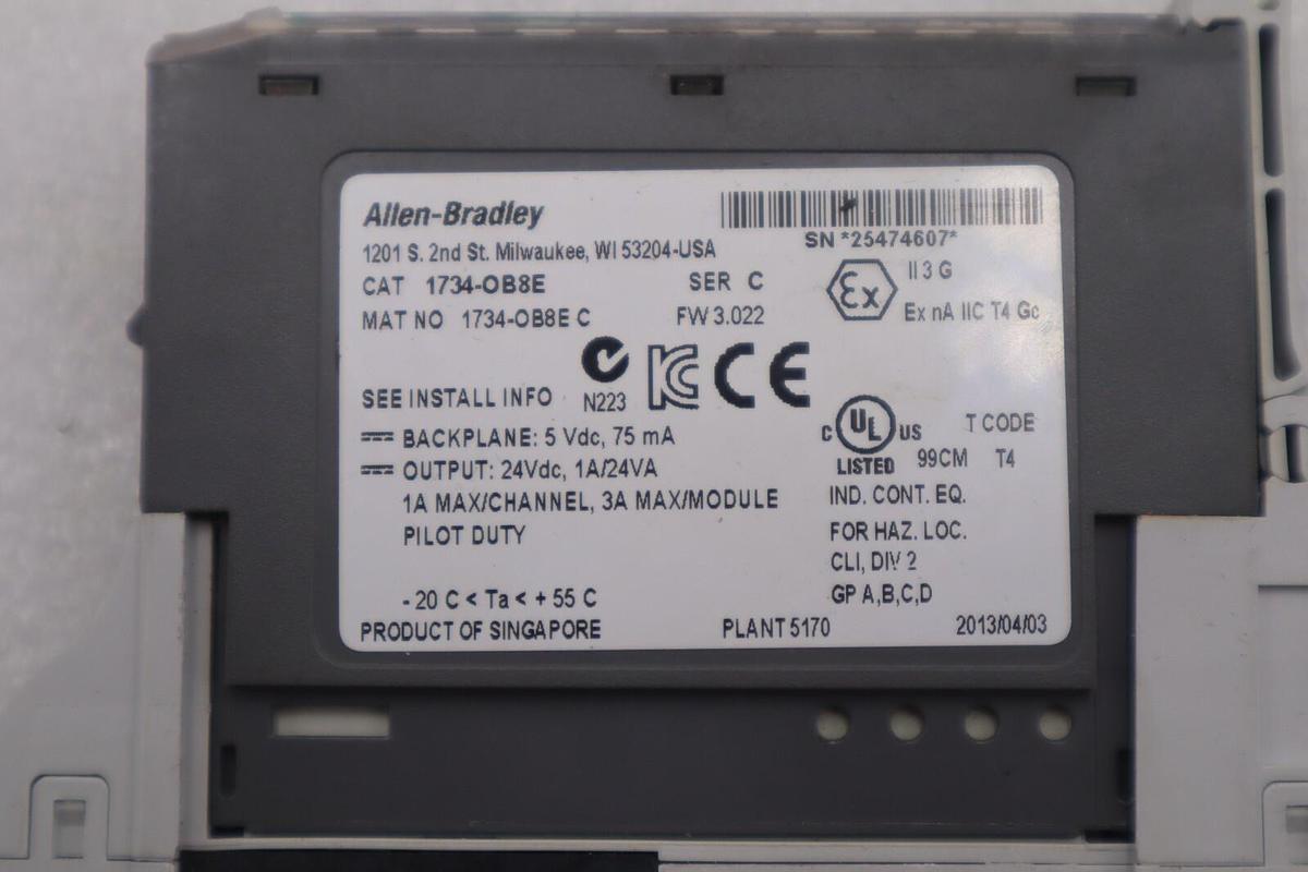 Used ALLEN BRADLEY 1734-OB8E / 1734OB8E (USED TESTED CLEANED) 6 AVAILABLE STOCK K3283