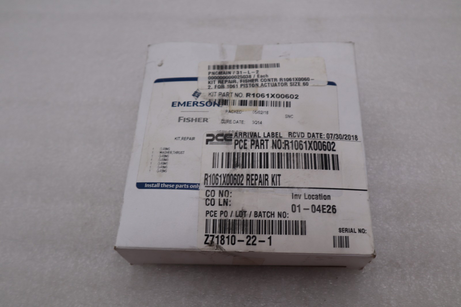 EMERSON FISHER R1061X00602 #STOCK 138A