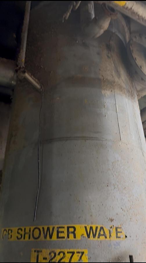 Used 3,100 GALLON 6' DIAMETER X 15' TALL TANK 304 STAINLESS STEEL