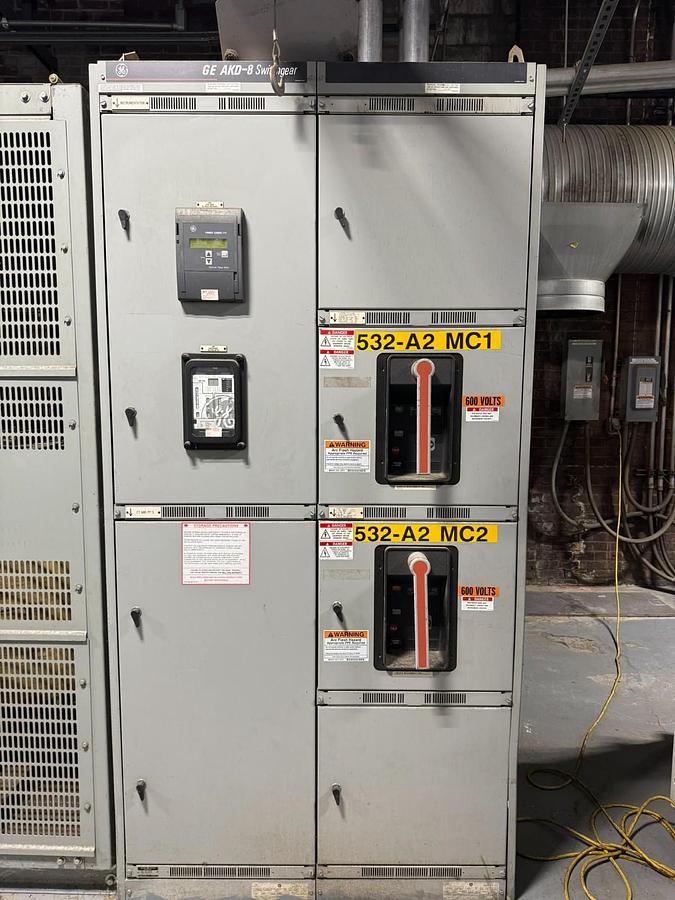 Used Hammond Power 1500 KVA DRY TYPE TRANSFORMER 4160 HV 575Y/332V LV WITH GE-AKD-8
